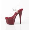 Pleaser - ADORE708 Ankle strap sandal - Transparent/Burgundy Product image